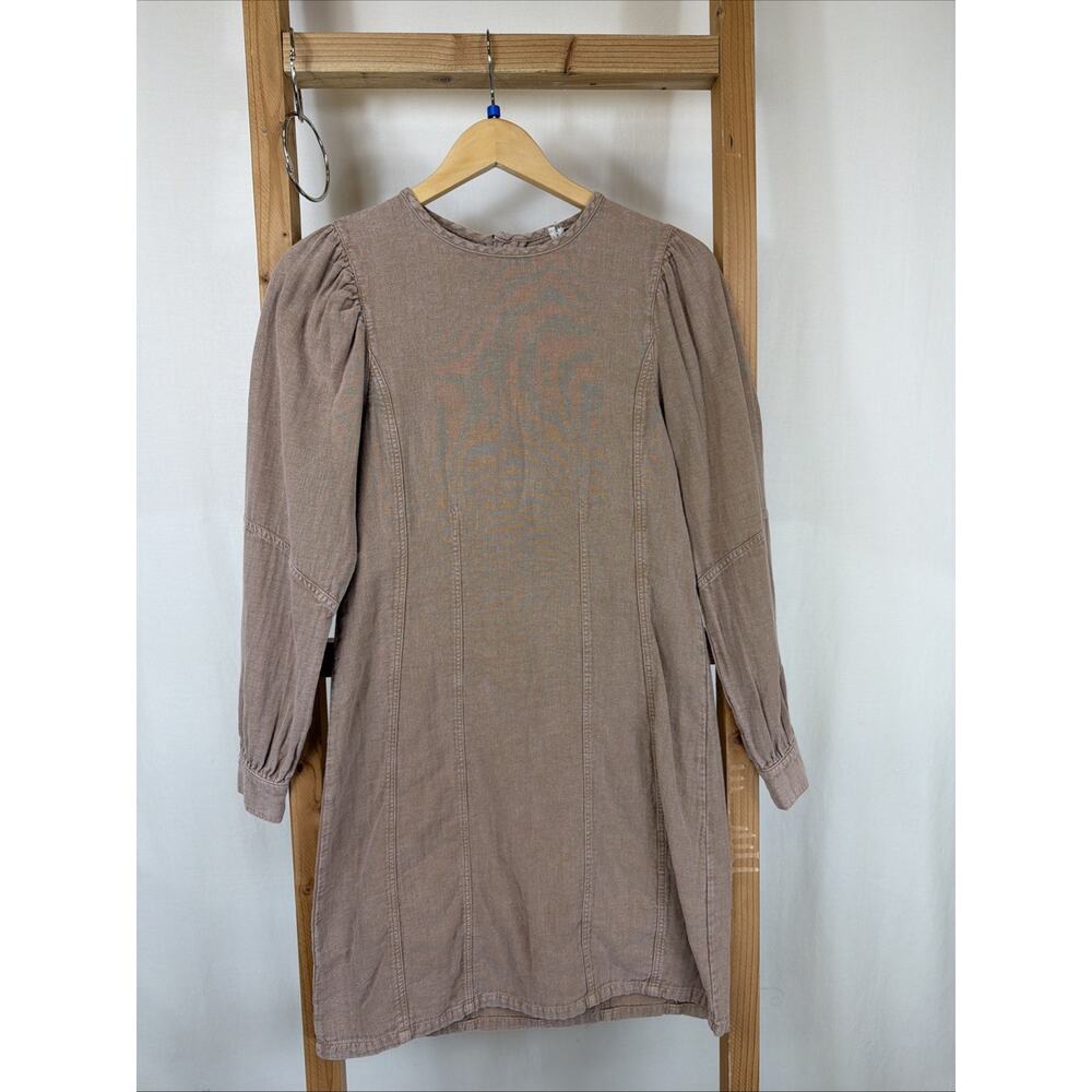 NWT Hello Nite Mauve Long Sleeve 100% Cotton Dress #1235 Size MEDIUM